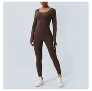 Women’s Fitness Jumpsuit Backless Long Sleeve