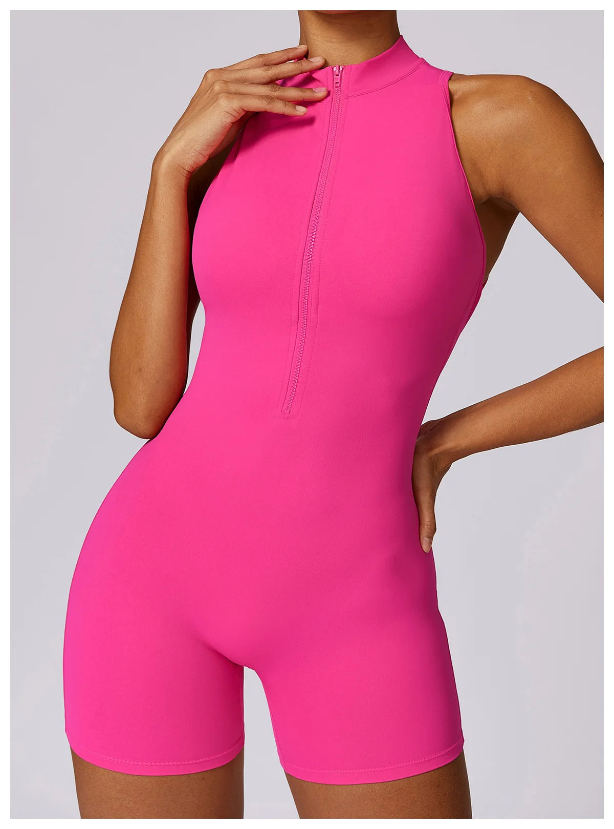 New V Back Scrunch Sports Jumpsuit Women - Just Fit 