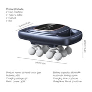 High-Power 16 Head Percussion Massager - 48kg Deep Tissue Relief