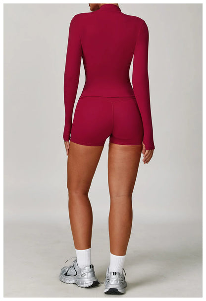 Long Sleeve Women’s Zip Jacket - Just Fit 