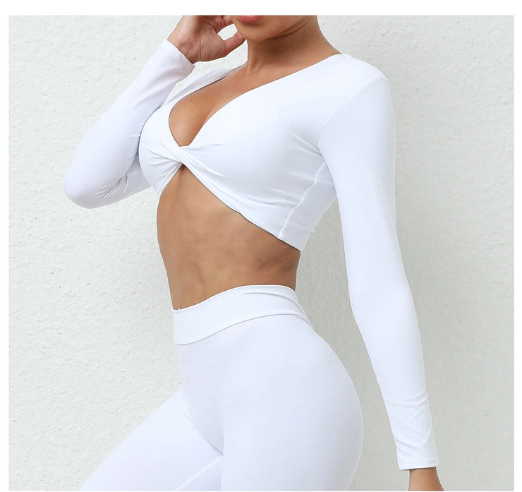 Women’s Long Sleeve Gym Crop Top