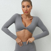 Women’s Long Sleeve Gym Crop Top