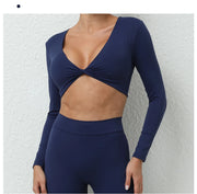 Women’s Long Sleeve Gym Crop Top