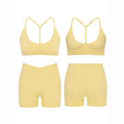 ‌Women's High Waist Yoga Set-Halter