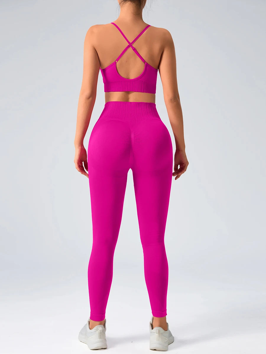 Women's 2 Piece Seamless Top & Leggings - Just Fit 