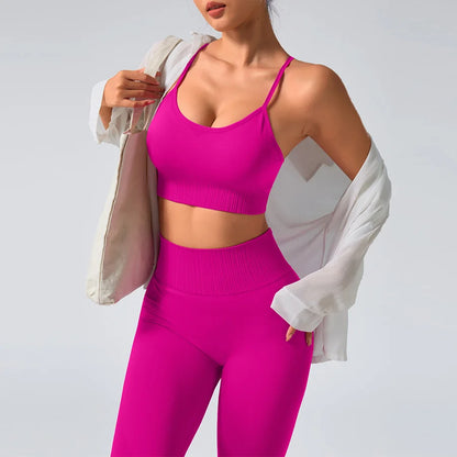 Women's 2 Piece Seamless Top & Leggings - Just Fit 
