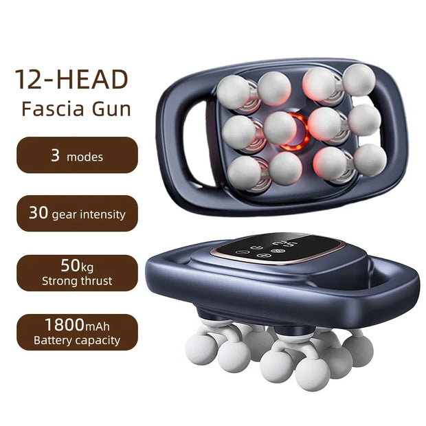 High-Power 16 Head Percussion Massager - 48kg Deep Tissue Relief