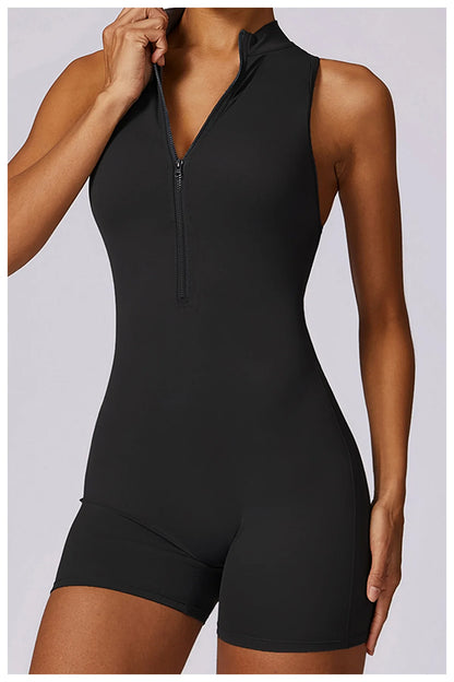 New V Back Scrunch Sports Jumpsuit Women - Just Fit 