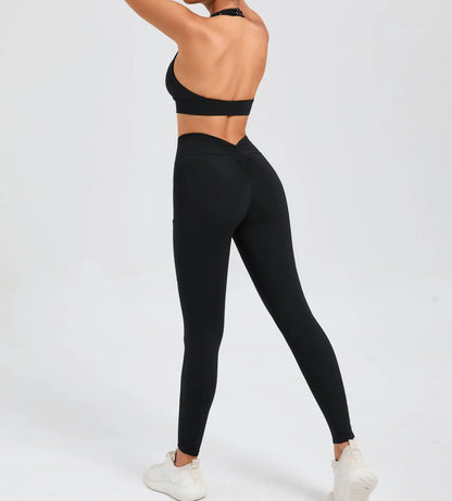 Women's Fitness Bra+High Waist Leggings Set - Just Fit 