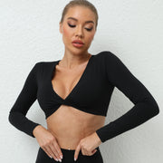 Women’s Long Sleeve Gym Crop Top