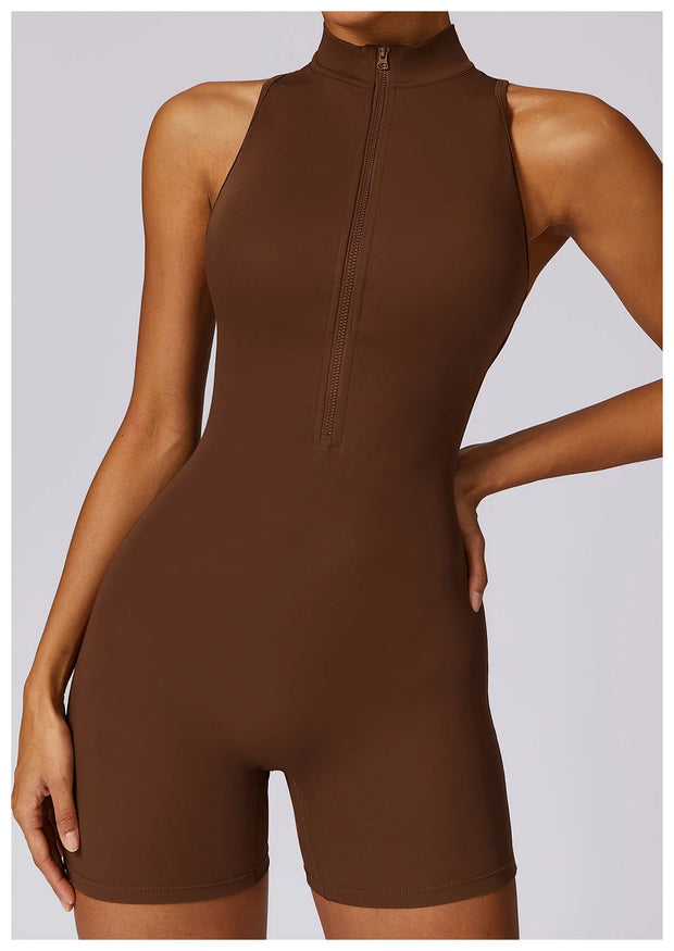 New V Back Scrunch Sports Jumpsuit Women