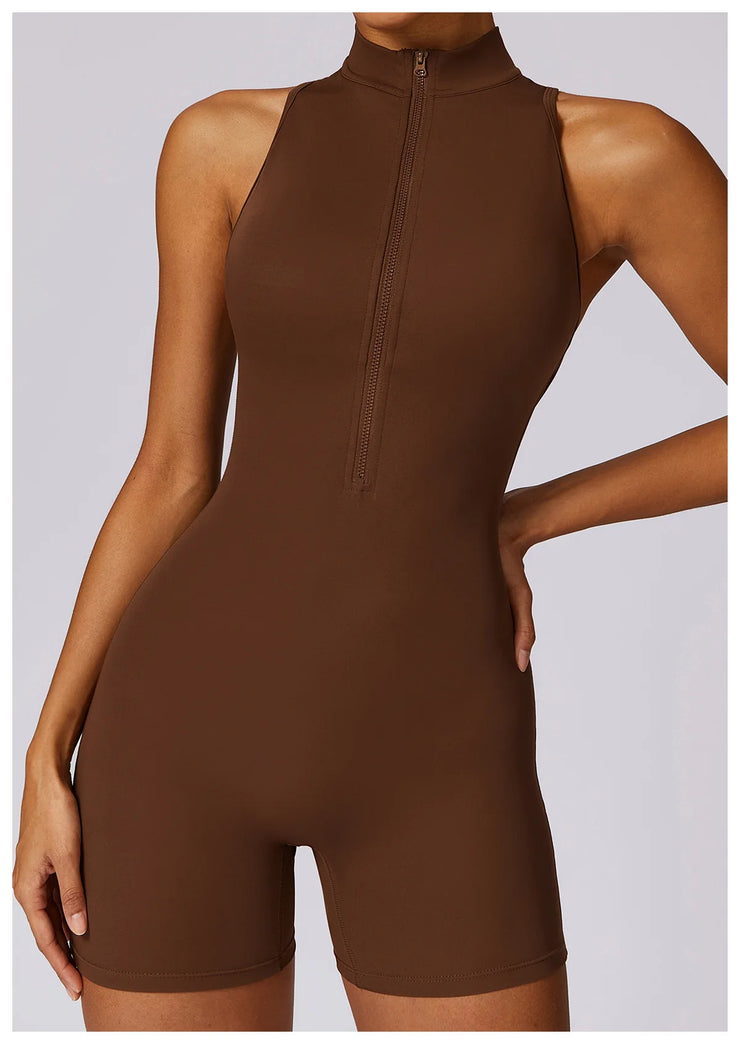 New V Back Scrunch Sports Jumpsuit Women