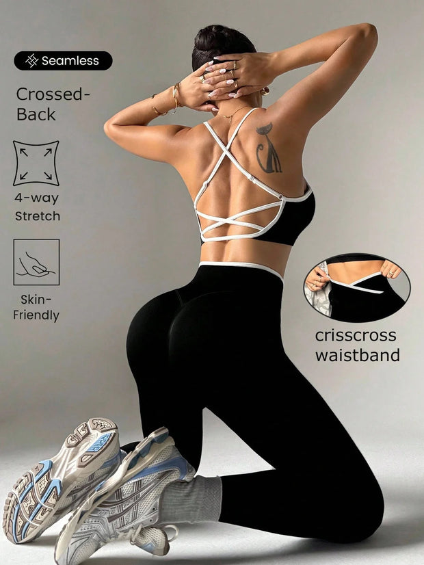 Women's Cross Back Top & Leggings