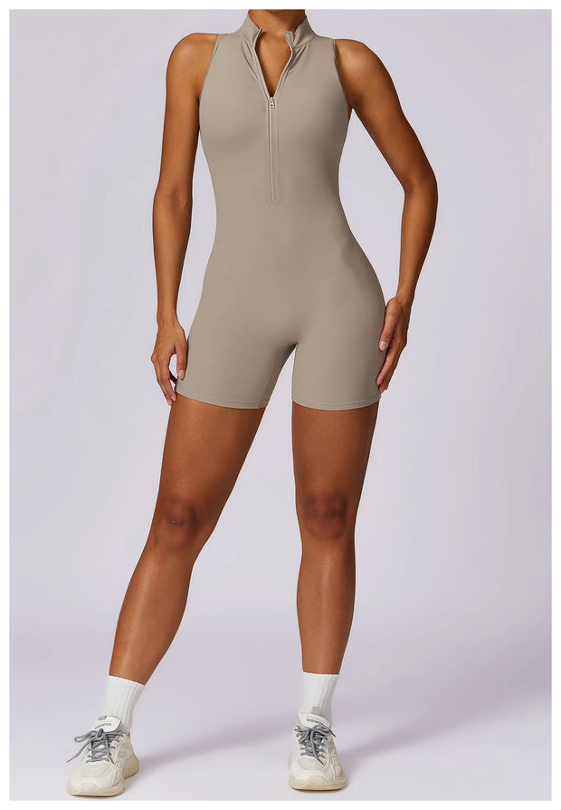 New V Back Scrunch Sports Jumpsuit Women