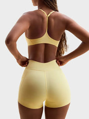 ‌Women's High Waist Yoga Set-Halter