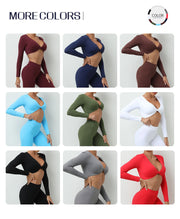 Women’s Long Sleeve Gym Crop Top