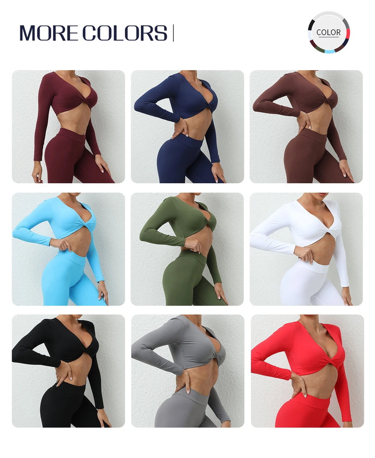 Women’s Long Sleeve Gym Crop Top