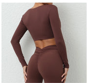Women’s Long Sleeve Gym Crop Top