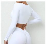 Women’s Long Sleeve Gym Crop Top