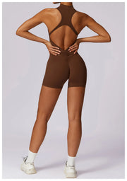 New V Back Scrunch Sports Jumpsuit Women