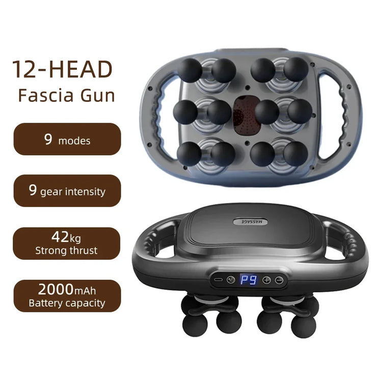 High-Power 16 Head Percussion Massager - 48kg Deep Tissue Relief