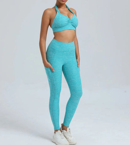 Women's Fitness Bra+High Waist Leggings Set - Just Fit 