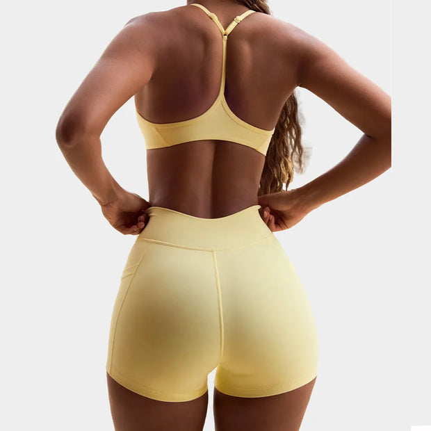 ‌Women's High Waist Yoga Set-Halter