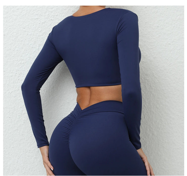 Women’s Long Sleeve Gym Crop Top