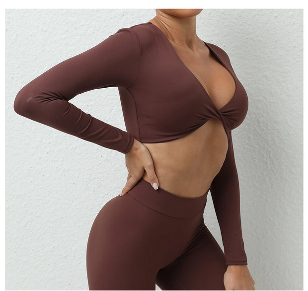 Women’s Long Sleeve Gym Crop Top