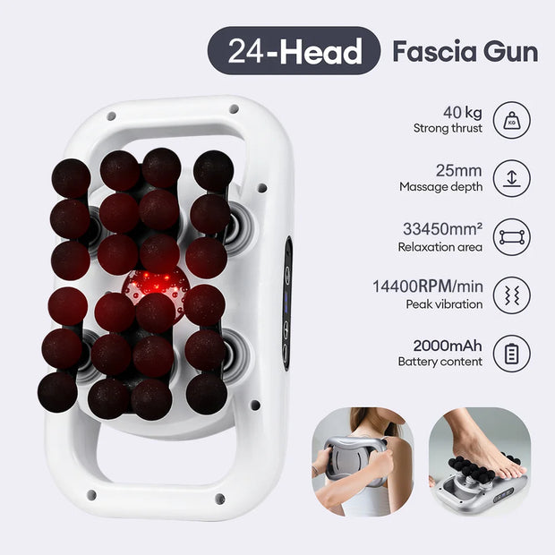 22-Head Fascia. High-Frequency Vibration Body Massage