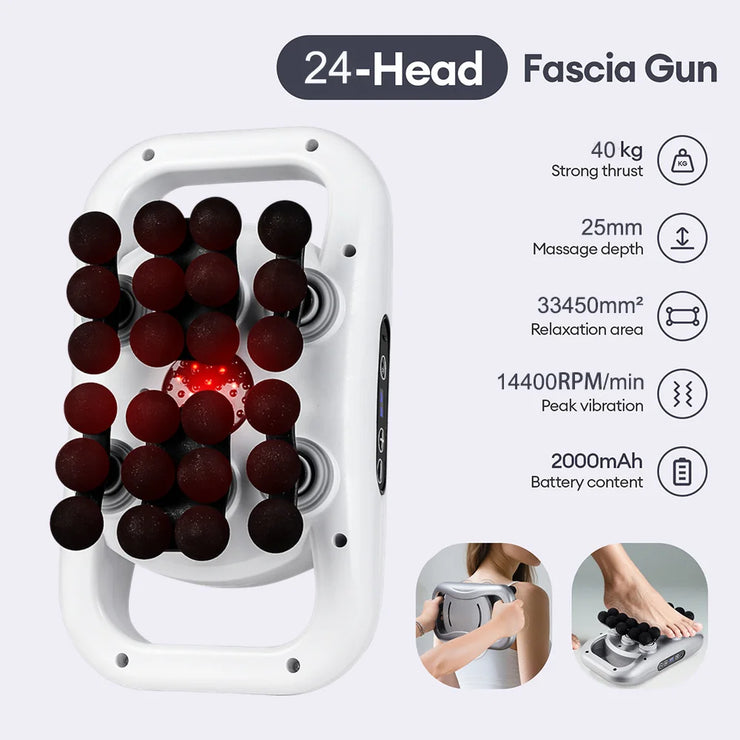 22-Head Fascia. High-Frequency Vibration Body Massage