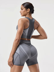 Women's Striped Yoga Suit