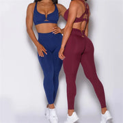 SVEIC Women's V Back Leggings & Sports Bra