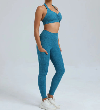 Women's Fitness Bra+High Waist Leggings Set - Just Fit 