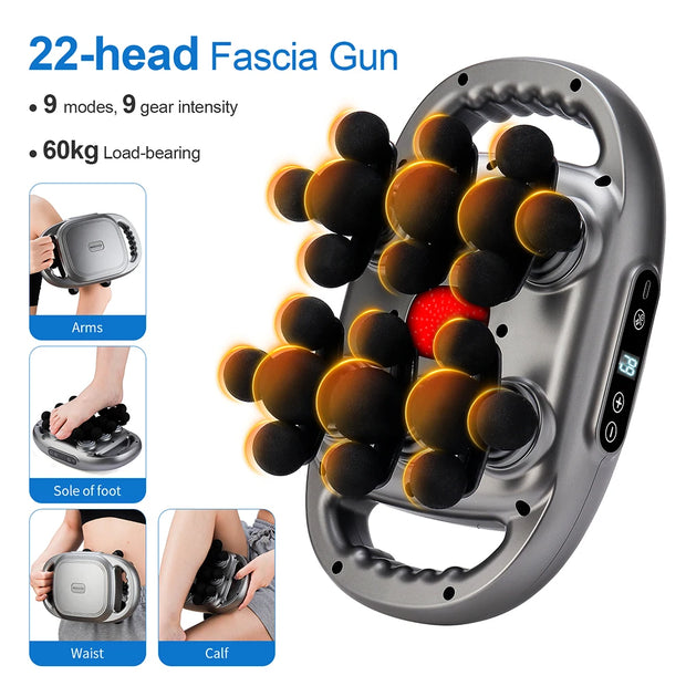 22-Head Fascia. High-Frequency Vibration Body Massage