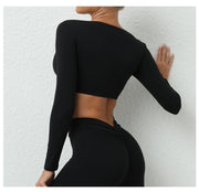 Women’s Long Sleeve Gym Crop Top