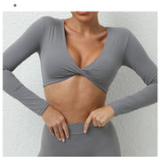 Women’s Long Sleeve Gym Crop Top