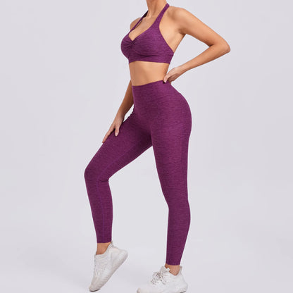 Women's Fitness Bra+High Waist Leggings Set - Just Fit 