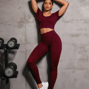 Women's Short Sleeve Top and Leggings set