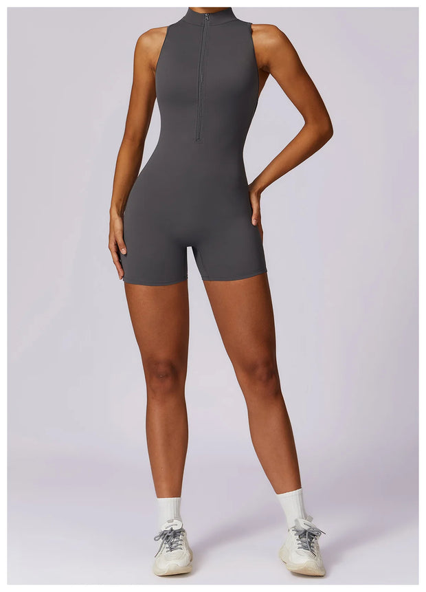 New V Back Scrunch Sports Jumpsuit Women