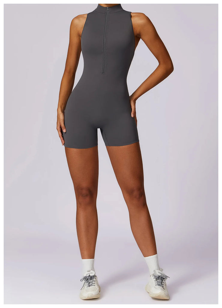 New V Back Scrunch Sports Jumpsuit Women