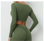 Women’s Long Sleeve Gym Crop Top