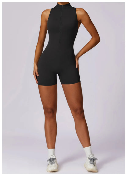New V Back Scrunch Sports Jumpsuit Women - Just Fit 