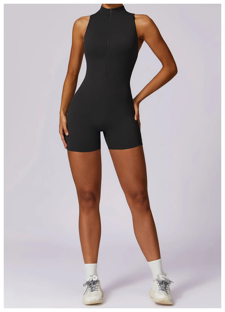 New V Back Scrunch Sports Jumpsuit Women