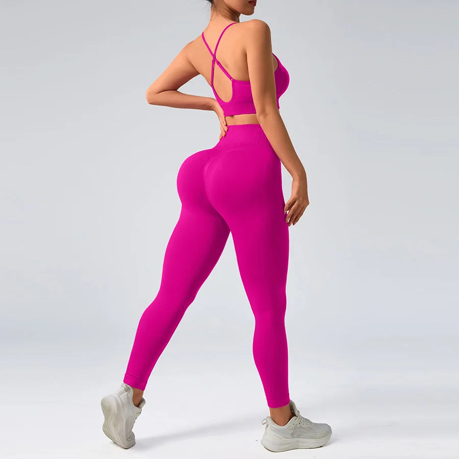 Women's 2 Piece Seamless Top & Leggings - Just Fit 