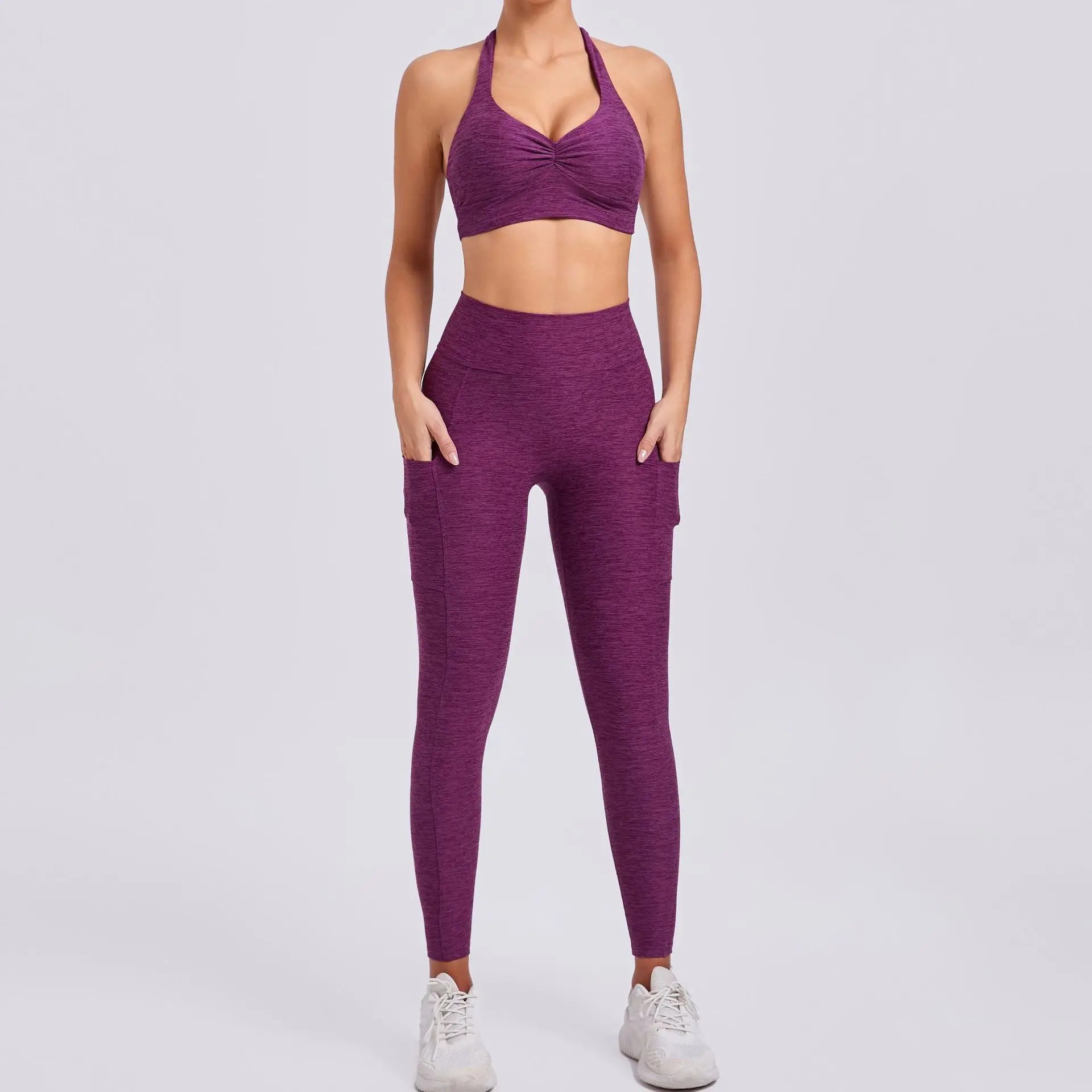 Women's Fitness Bra+High Waist Leggings Set - Just Fit 