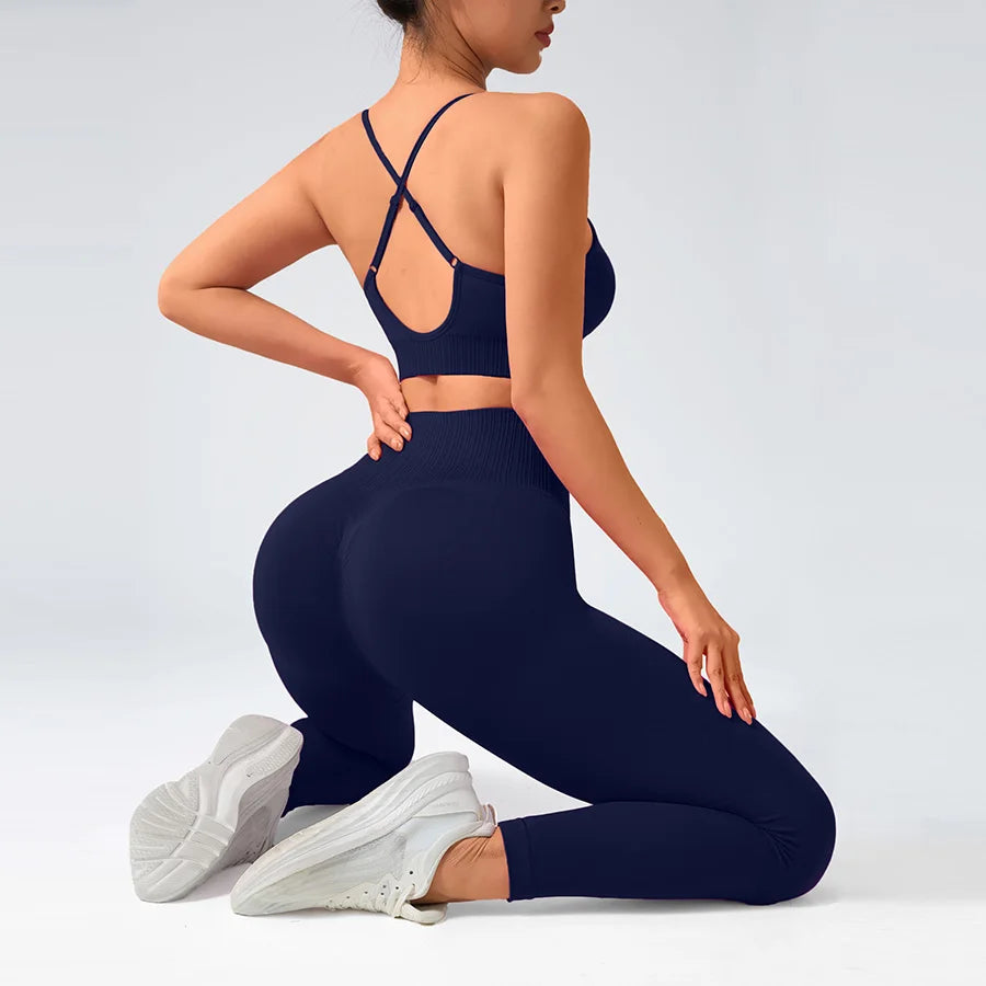 Women's 2 Piece Seamless Top & Leggings - Just Fit 