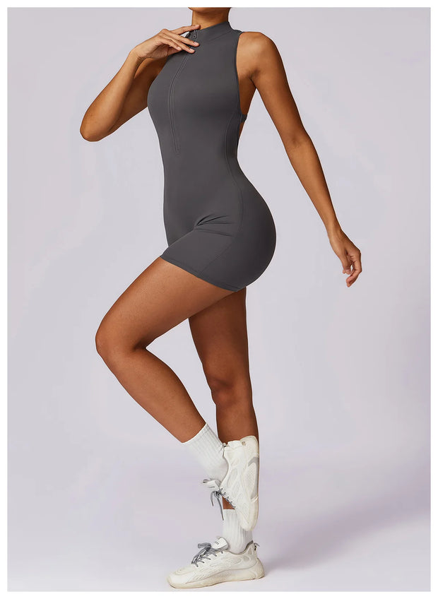 New V Back Scrunch Sports Jumpsuit Women