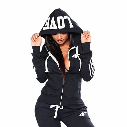 Women's Tracksuit Hooded Sweat Top & Sweatpants - Just Fit 