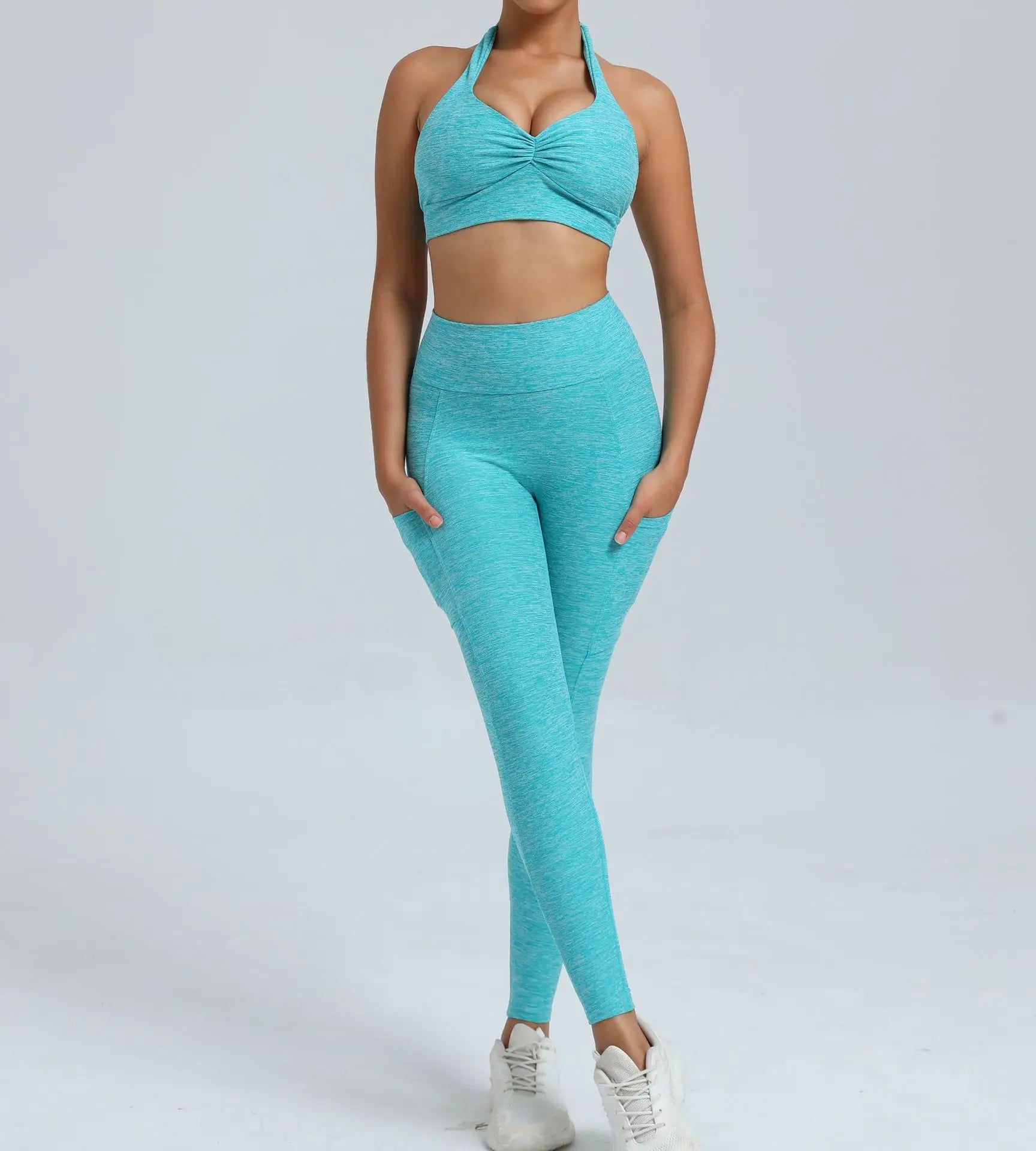 Women's Fitness Bra+High Waist Leggings Set - Just Fit 